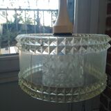 Glass and plexiglass chandelier from the 70s