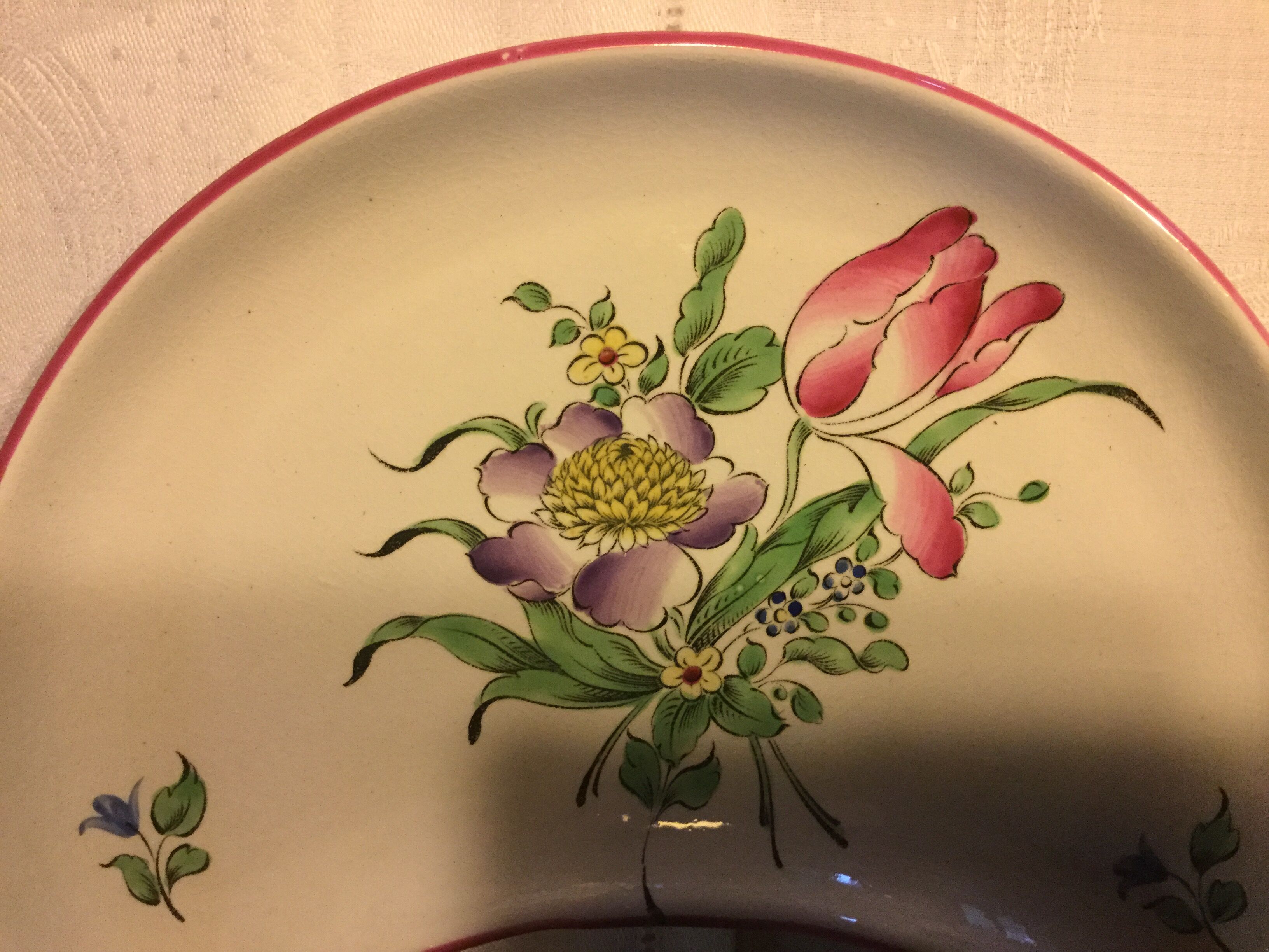 KG Luneville earthenware salad plates