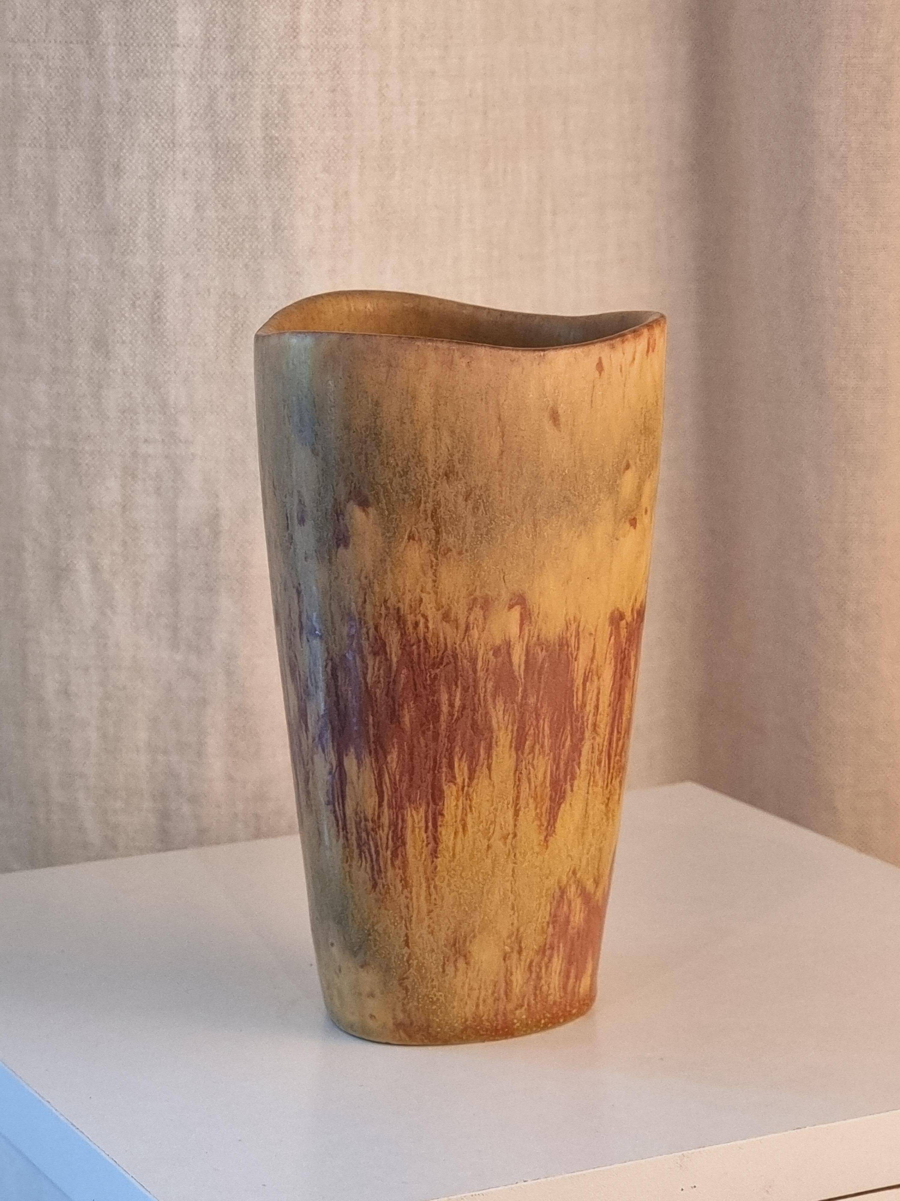 Gunnar Nylund, stoneware vase, Rörstrand, Scandinavian Modern / Midcentury
