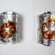 Pair of Mazzega Murano Space age wall lights Italy 1970