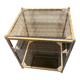 End of sofa 3 trays in smoked glass and brass-frame 70 year