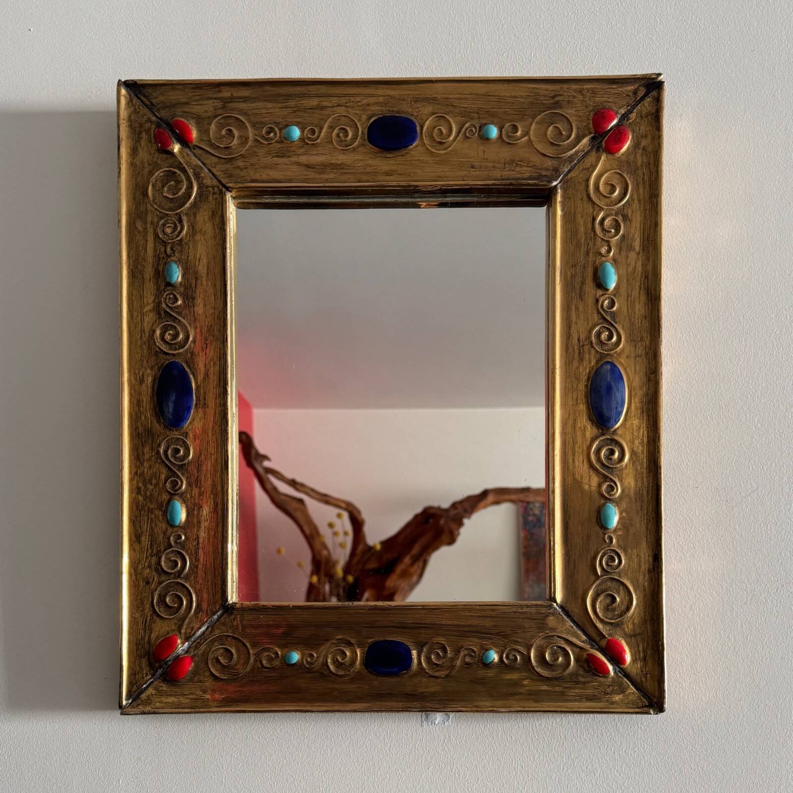20th century ceramic mirror by François Lembo