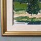 « Green Grove » peinture à l’huile de paysage suédoise vintage, encadrée