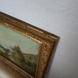 Huile sur toile signée artiste C. Lion