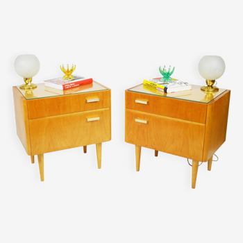 A pair of bedside tables, 1970s