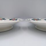 Pair of compotiers Digoin Sarreguemines, "Bagatelle"