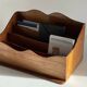 Porte courrier de bureau vintage en bois