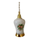 Baladeuse tulipe vintage en opaline blanche dessins de roses