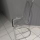 Suite of 6 vintage chrome metal chairs 1970