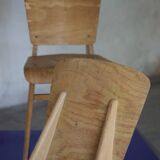 2 chaises Tout-bois attribué à Vauconsant 1941