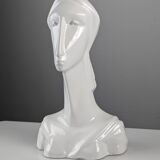 Art Deco Style Ceramic Woman Bust