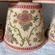 Lot d'abat jours anciens fleuris à clipser