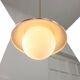 Mid-Century Italian Pink Metal and Brass Pendant Lamp