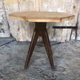 Vintage octagonal wood table