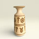 Vintage West Germany Vase in Brutalist and Folkloric Style