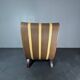 Curvy wavy pencil reed rattan bamboo low lounge chair, 1970s
