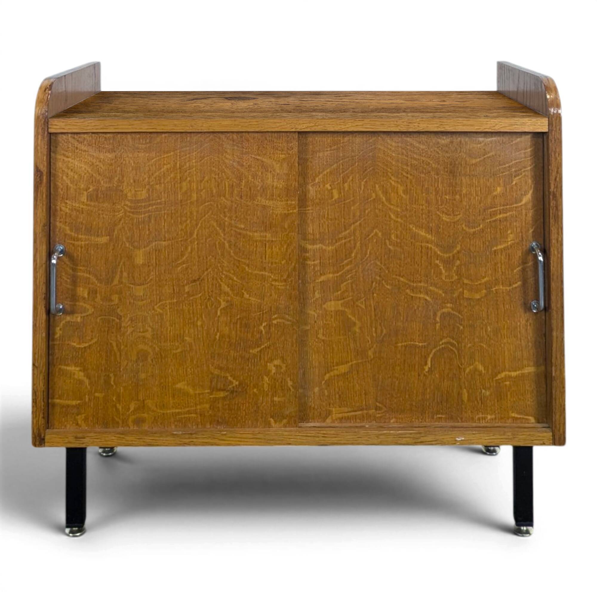 Small modernist oak storage unit