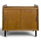 Small modernist oak storage unit