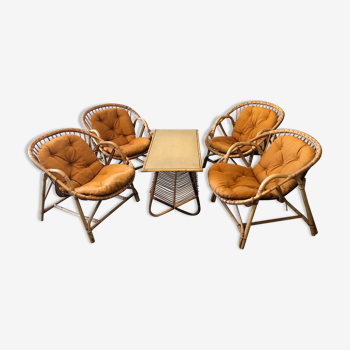 Rattan garden furniture 60s