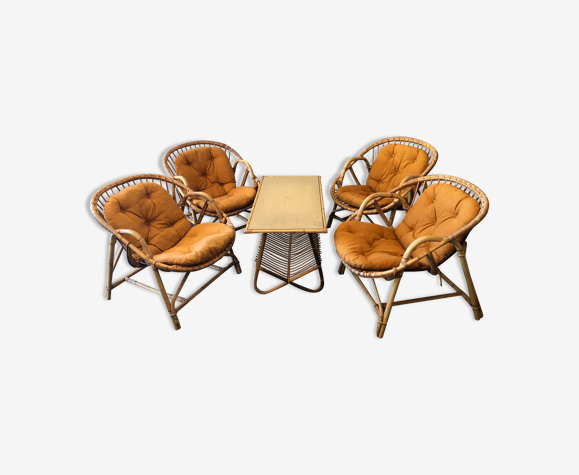 Rattan garden furniture 60s