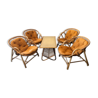 Rattan garden furniture 60s