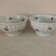 2 Antique Faceted Bowls with Small Flower Pattern PL France