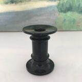 Small black marble candle holder