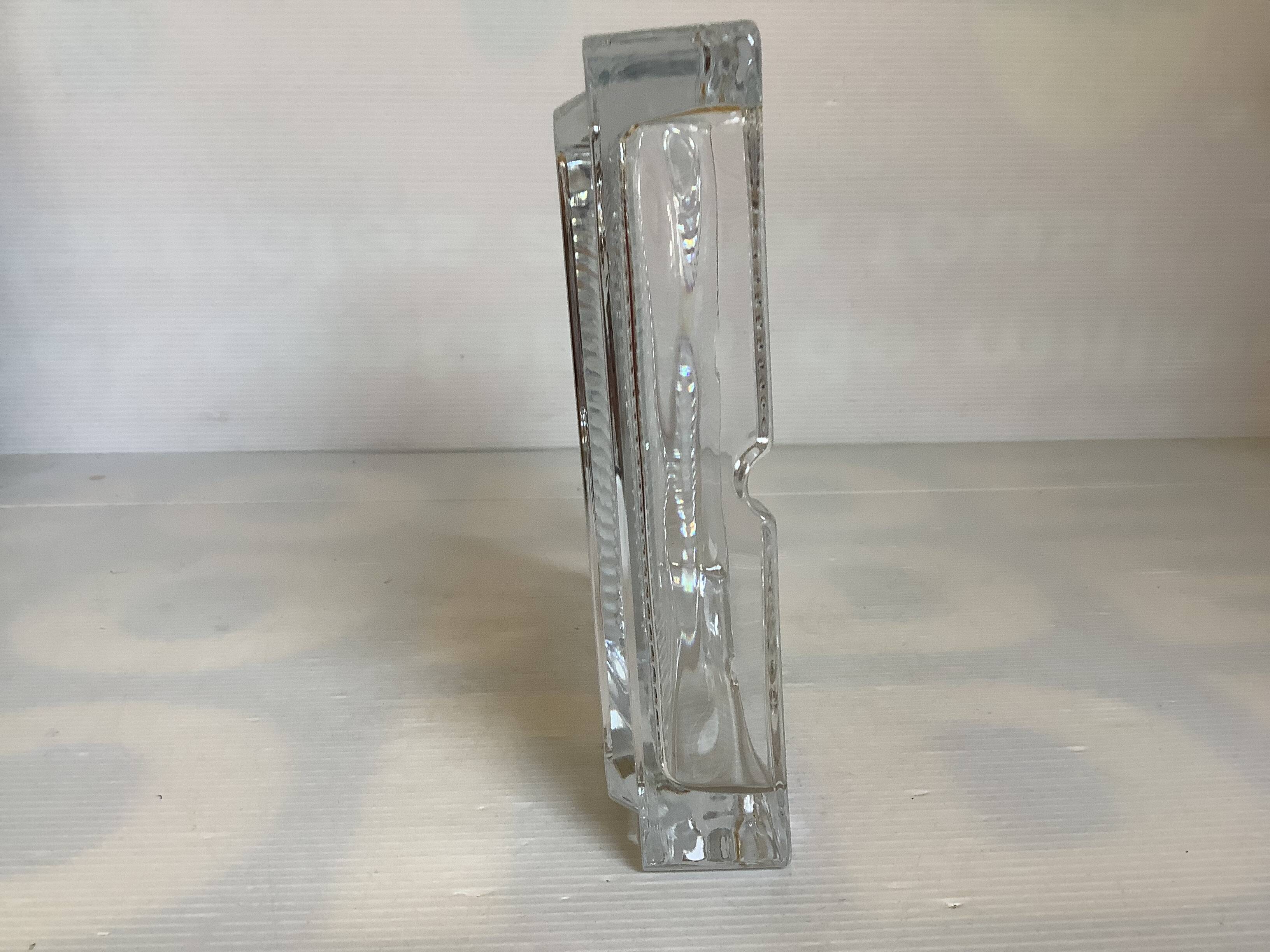 Large crystal ashtray and pocket tray.