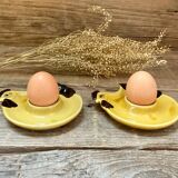 2 vintage “hen” egg cups