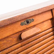 Vintage filing cabinet. Oak wood. Restored. France, 1940s-1950s.