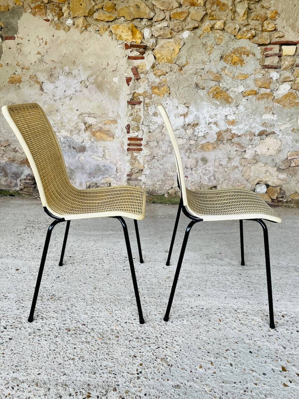 Pair of vintage garden chairs by Fantasia, circa 1950s