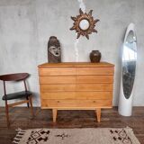 Covered storage unit / vintage silverware with compass feet