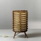 Bamboo cylindrical table lamp by Louis Sognot, France 1950s