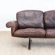 Brown leather 3-seater sofa by Sede, model DS 31, vintage 1960s.