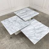 Set of 3 marble nesting tables