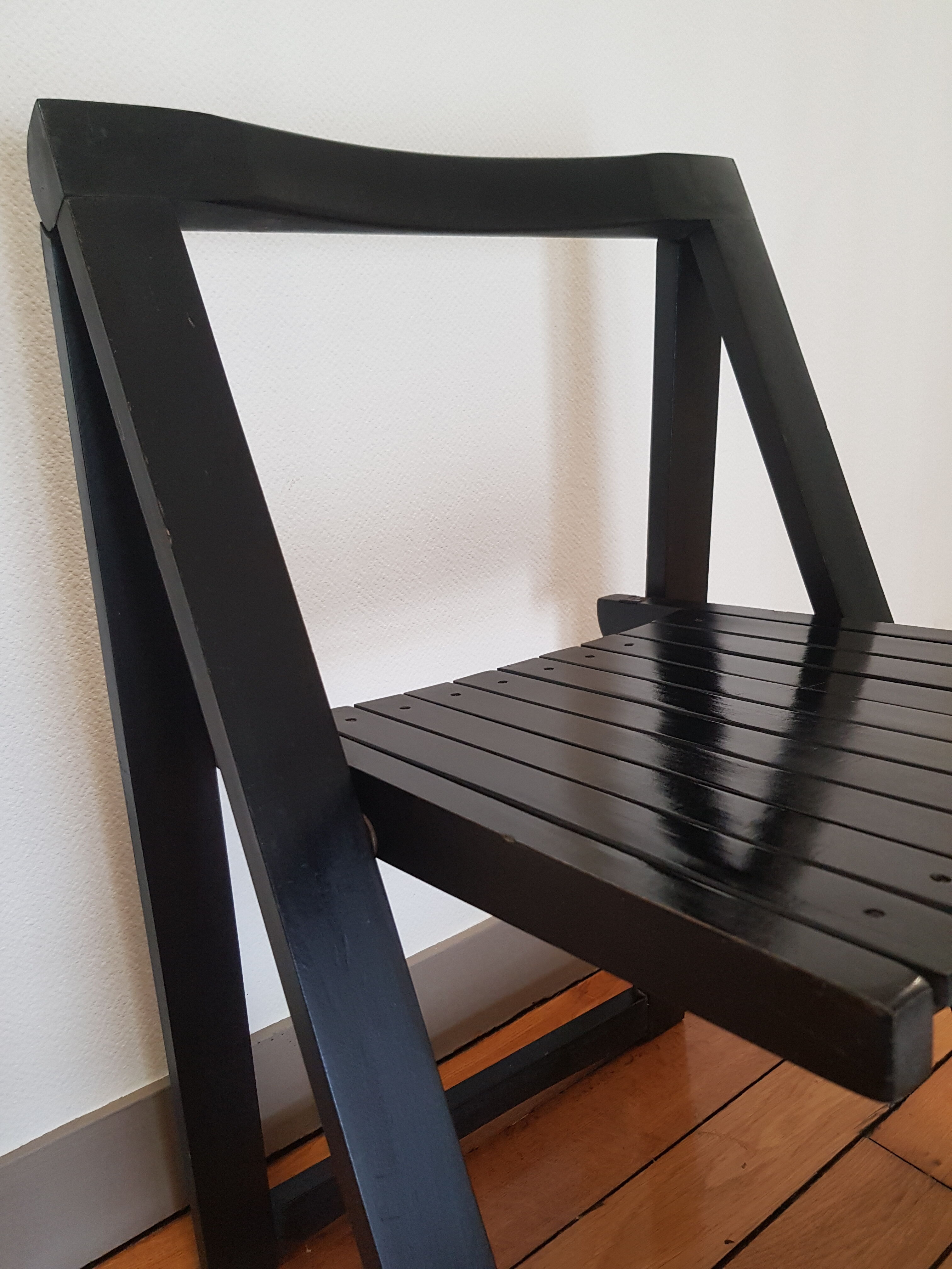 Chaise pliante noire
