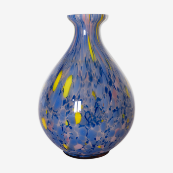 Vase murano bleu et jaune
