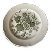 Five dessert plates "capucines" in Gien earthenware.