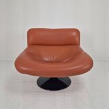 Artifort F518 Lounge Chair by Geoffrey Harcourt in Leather, 1970's