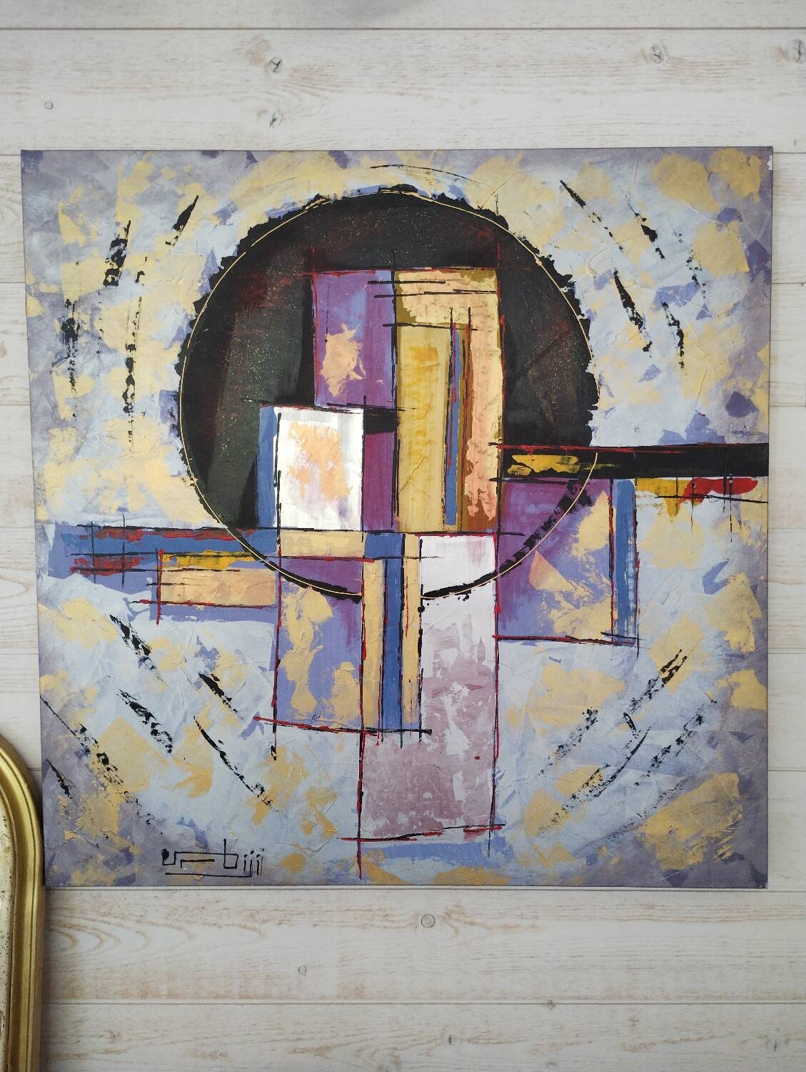 Tableau abstrait huile sur toile