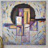 Abstract oil painting on canvas