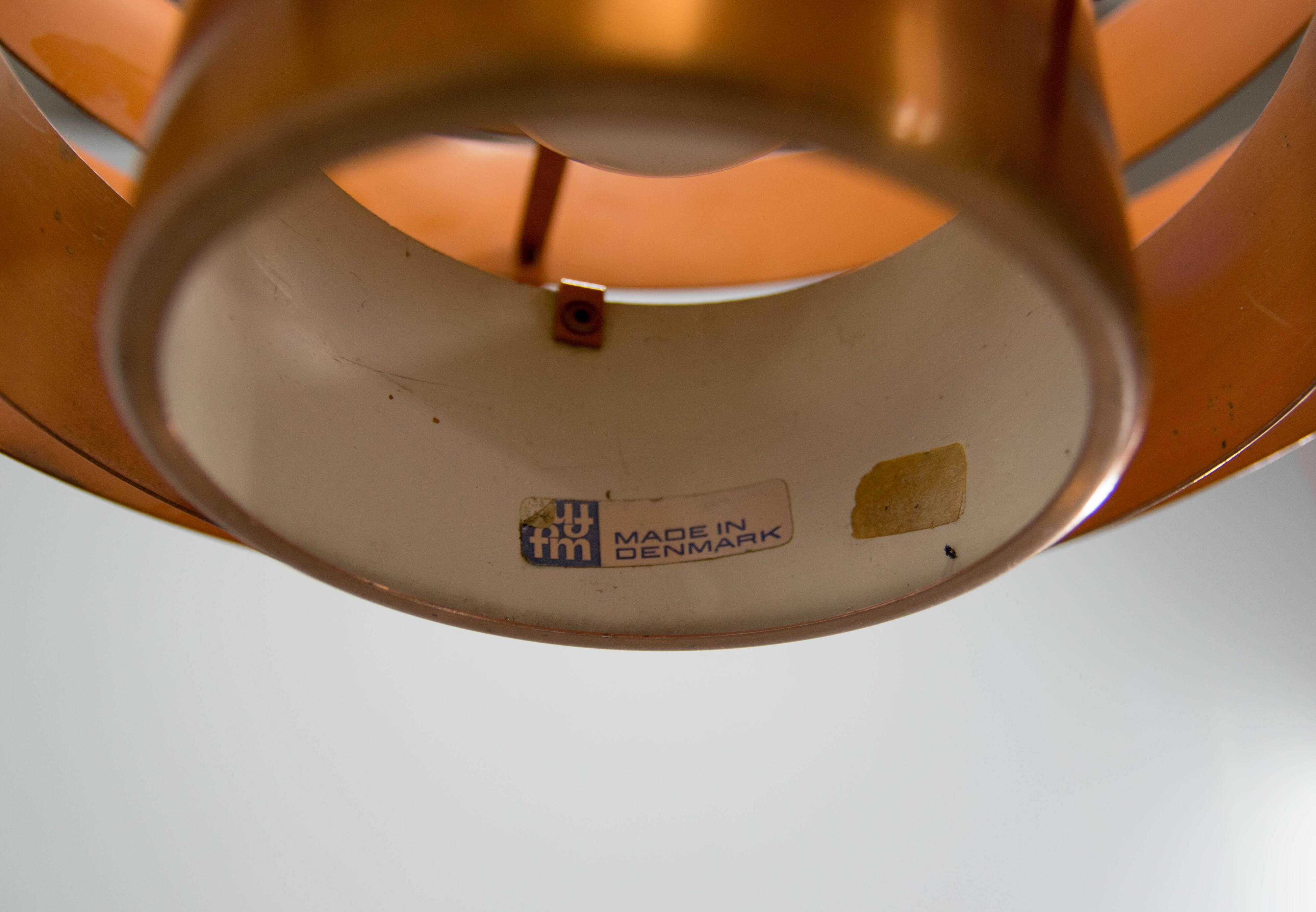 Copper Pendant by Jo Hammerborg for Fog & Morup, 1960s