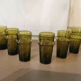 Large amber colored Beldi glasses