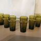 Large amber colored Beldi glasses