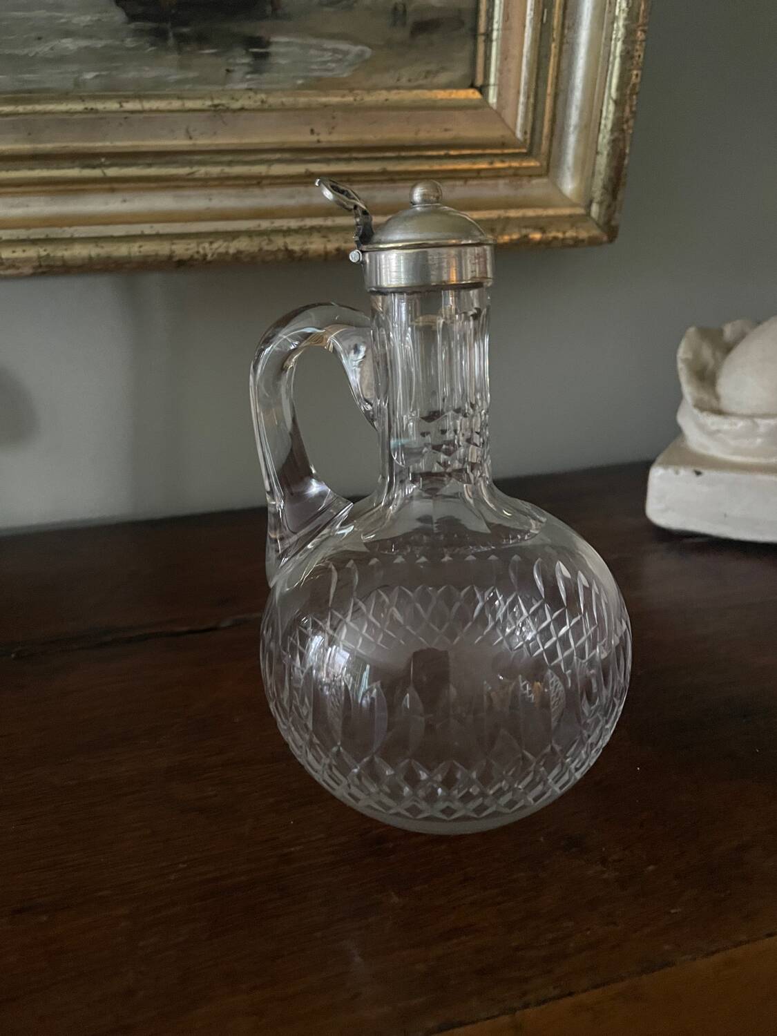 old crystal oil cruet