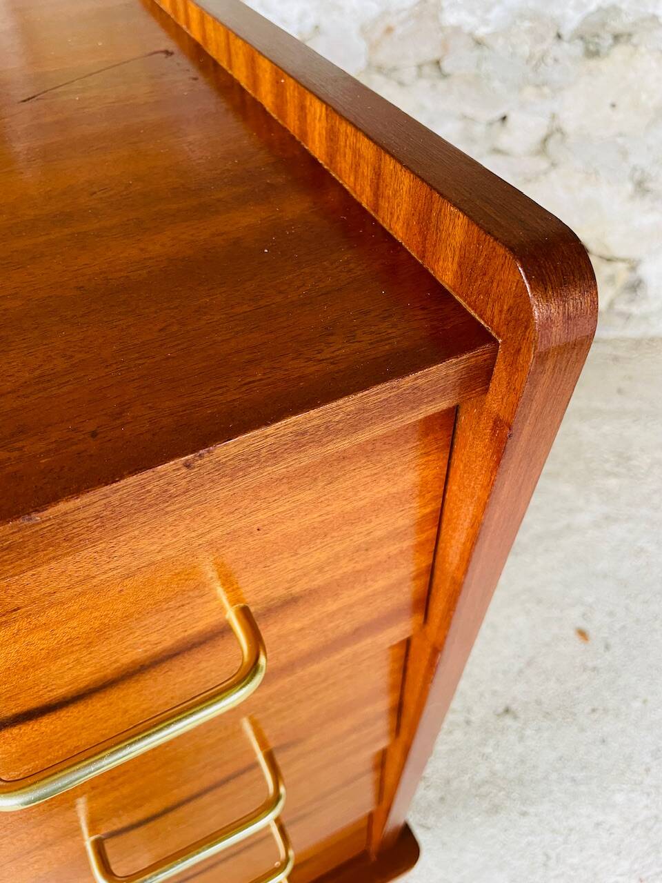 Large vintage chest of drawers with 4 drawers, Scandinavian style, circa 60's