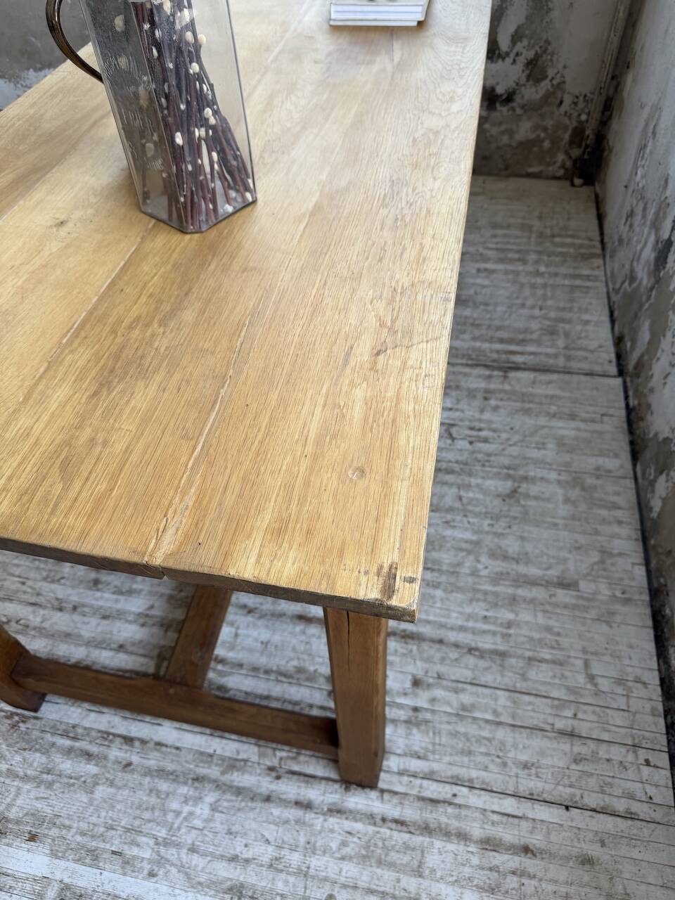 Table de ferme chêne doré 160cm