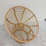 Loveuse vintage rattan armchair 1950