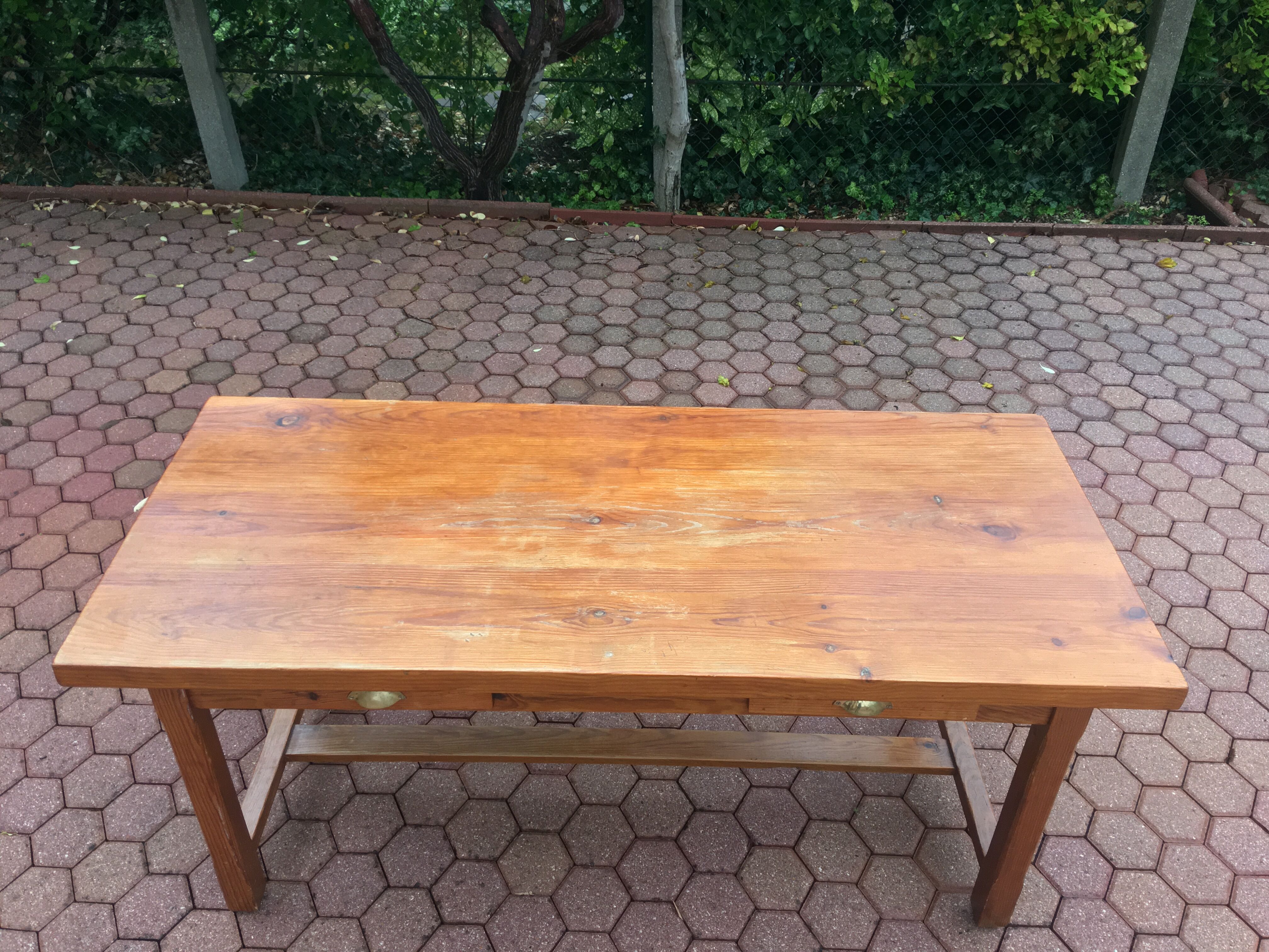 Oak farm table - 50s