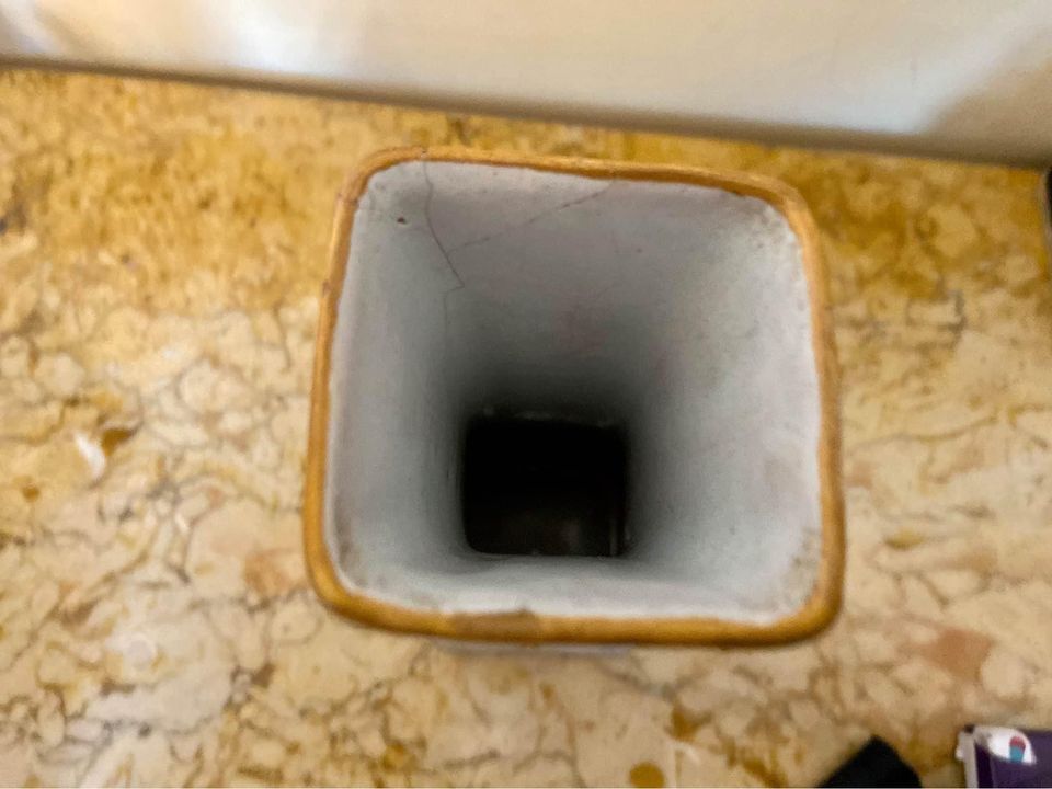 Antique Bonsecours faience vase